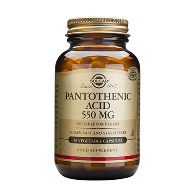 Solgar Pantothenic Acid (B5) 550mg 50 Caps